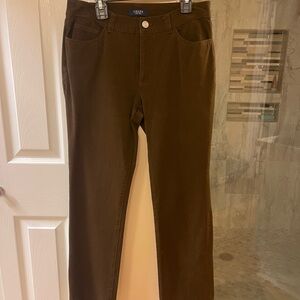Brown Chaps Straight-Leg Pants